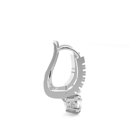 Boucles d'oreilles créoles diamant serti griffes