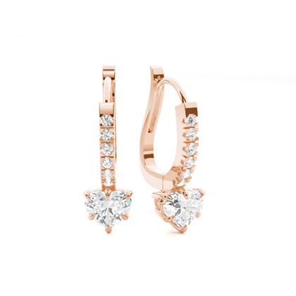 Prong Setting Diamond Hoop Earrings
