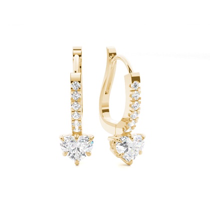 Prong Setting Diamond Hoop Earrings