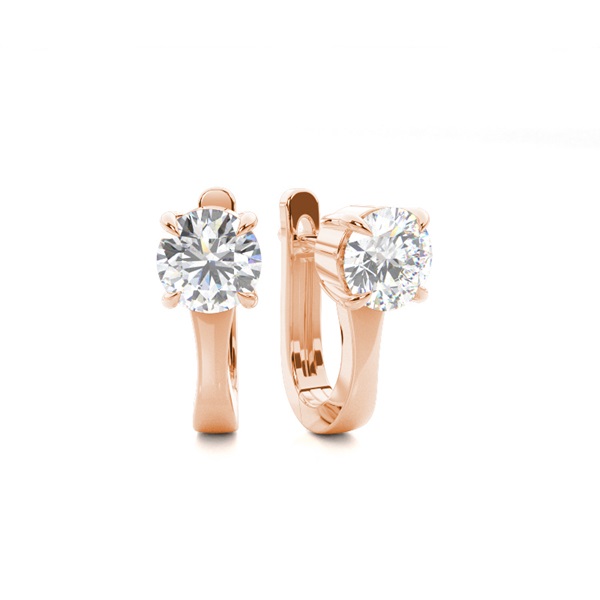 Prong Setting Diamond Hoop Earrings