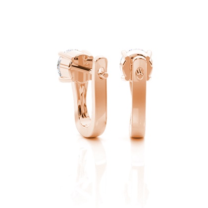 Prong Setting Moissanite Hoop Earrings