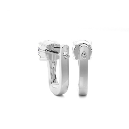 Boucles d'oreilles créoles diamant serti griffes