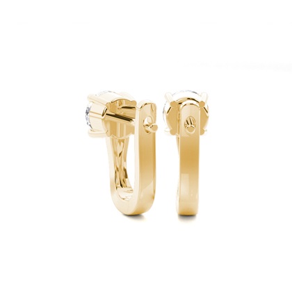 Yellow Gold Diamond Earrings