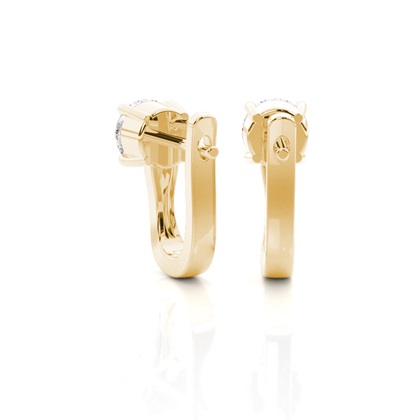 Prong Setting Moissanite Hoop Earrings