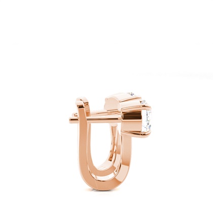 Prong Setting Diamond Hoop Earrings