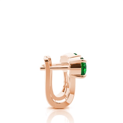 Smaragd Creolen in Krappenfassung