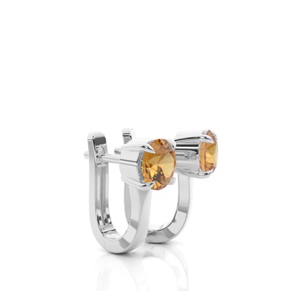 Citrin Creolen in Krappenfassung