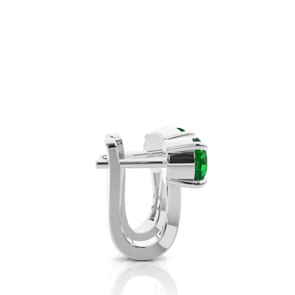 Smaragd Creolen in Krappenfassung