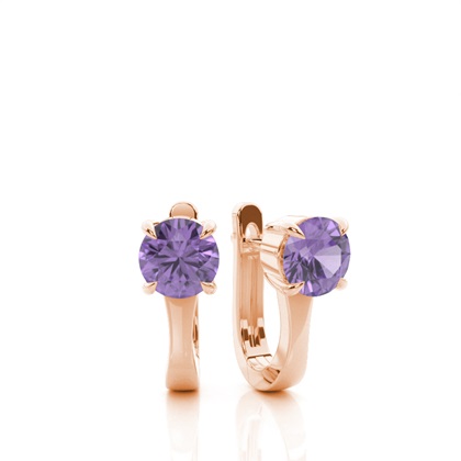 Rose Gold Diamond Earrings Gemstones