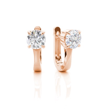 Prong Setting Moissanite Hoop Earrings