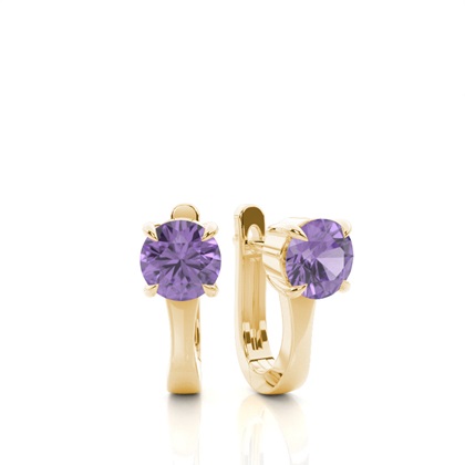 Yellow Gold Diamond Earrings Gemstones