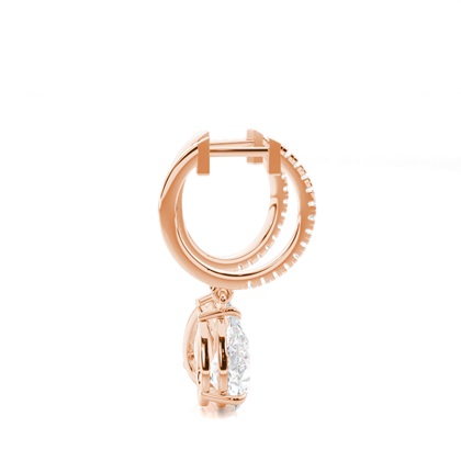 Boucles d'oreilles créoles diamant serti griffes