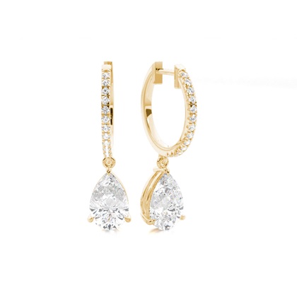 Yellow Gold Diamond Earrings