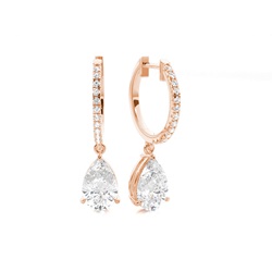 Prong Setting Diamond Hoop Earrings