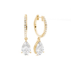 Prong Setting Diamond Hoop Earrings