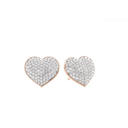 Pave Setting Diamond Cluster Stud Earrings