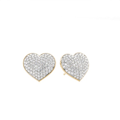 Pave Setting Diamond Cluster Stud Earrings