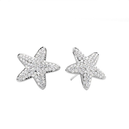 Pave Setting Diamond Cluster Stud Earrings