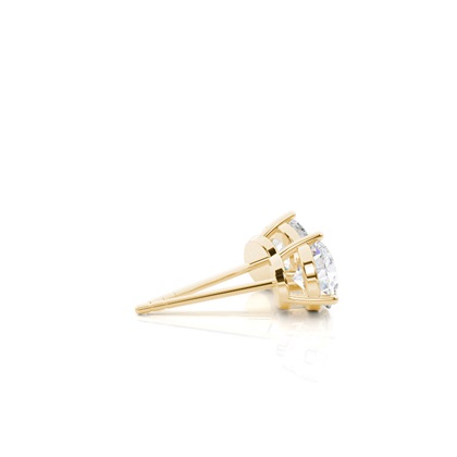 Yellow Gold Stud Diamond Earrings