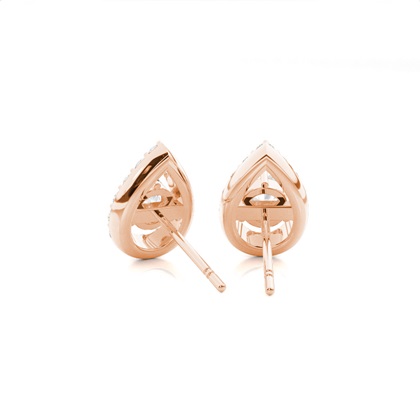 Rotgold Diamant Ohrringe