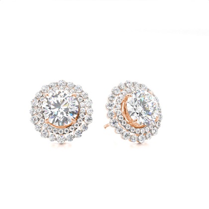 Rose Gold Diamond Earrings
