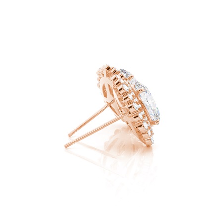 Oval Moissanite Diamond Earrings 