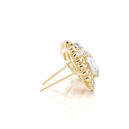 Oval Moissanite Diamond Earrings 