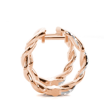 Mikrokolben Diamant Hoop Ohrringe