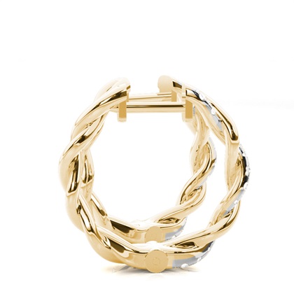 Mikrokolben Diamant Hoop Ohrringe