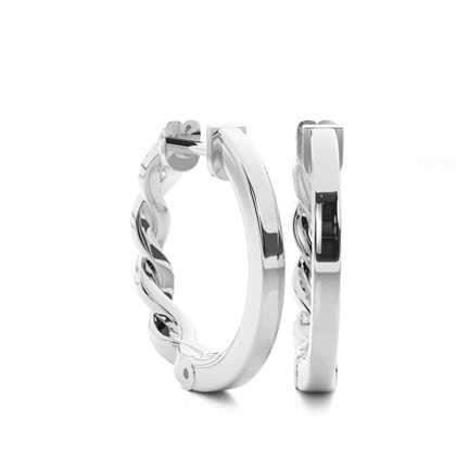 Micro Prong Setting Diamond Hoop Earrings