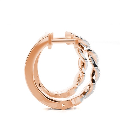 Mikrokolben Diamant Hoop Ohrringe