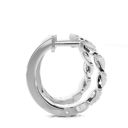 Mikrokolben Diamant Hoop Ohrringe