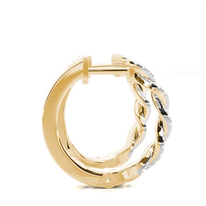 Mikrokolben Diamant Hoop Ohrringe