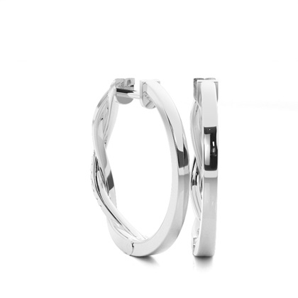 Micro Prong Setting Diamond Hoop Earrings