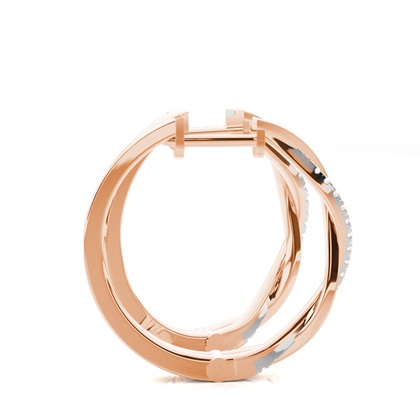 Mikrokolben Diamant Hoop Ohrringe