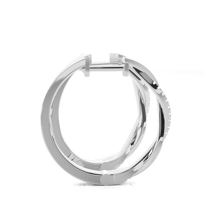 Mikrokolben Diamant Hoop Ohrringe