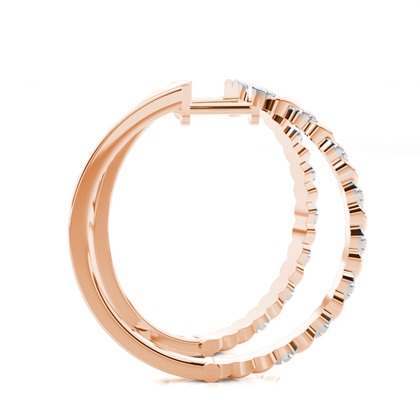 Mikrokolben Diamant Hoop Ohrringe