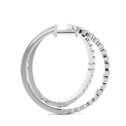 Mikrokolben Diamant Hoop Ohrringe