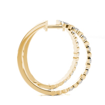 Mikrokolben Diamant Hoop Ohrringe