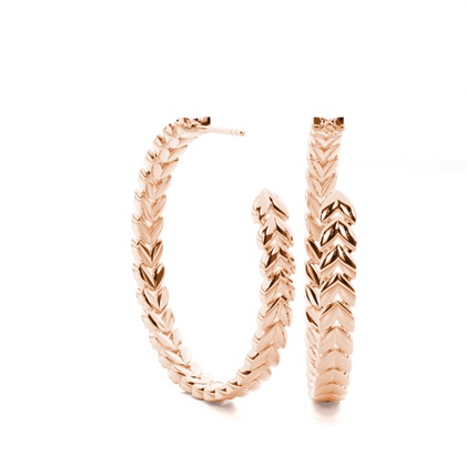 Split Pong Setting Diamond Hoop øreringer
