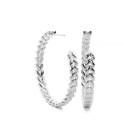 Split Drip Seting Diamond Hoop Ohrringe