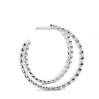 Split Drip Seting Diamond Hoop Ohrringe