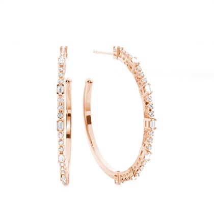 Rose Gold Diamond Earrings