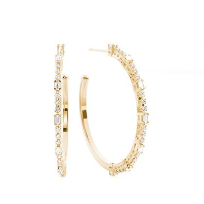 Yellow Gold Diamond Earrings