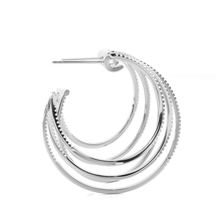 Split Drip Seting Diamond Hoop Ohrringe