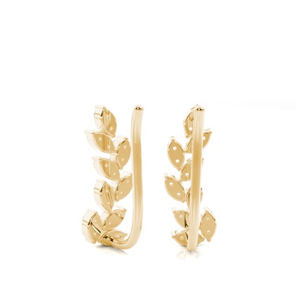 Yellow Gold Diamond Earrings