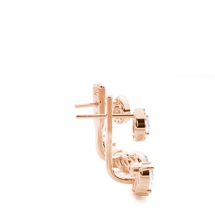 Zinken -Diamant -Ohrjacken Set Set