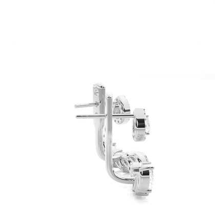 Zinken -Diamant -Ohrjacken Set Set