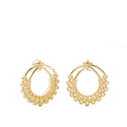 Yellow Gold Diamond Earrings