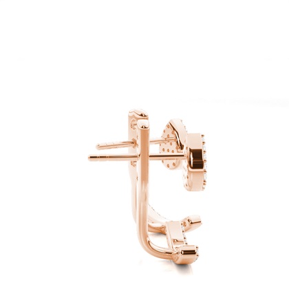 Zinken -Diamant -Ohrjacken Set Set